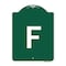 Signmission Designer Series Sign-Sign W/ Letter F, Green & White Aluminum Sign, 18" x 24", GW-1824-22954 A-DES-GW-1824-22954 - alternate 1